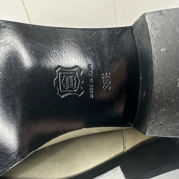 Pierre Hardy Leather Ankle Boots Olive Green Size‎ EU 38.5/ US 8.5 Gold Zippers - Picture 12 of 14